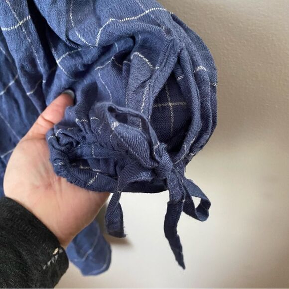 Melrose & Market Dress Long Sleeve Plaid Blue Mini Casual - Picture 8 of 12